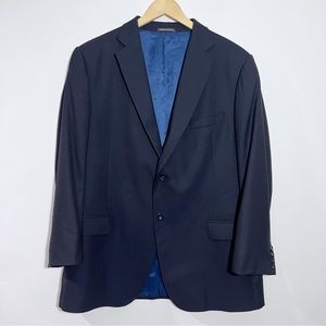 J. Hilburn Guabello 100% Wool Navy Classic Fit Blazer Two Button Size 45R‎